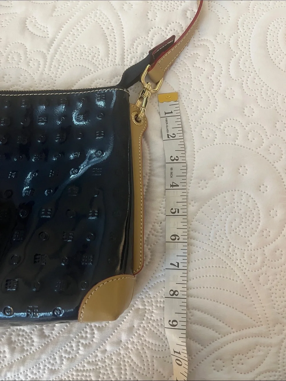 Arcadia Genuine Italian Navy Patent Leather Crossbody Bag – Made in Italy – NWOT